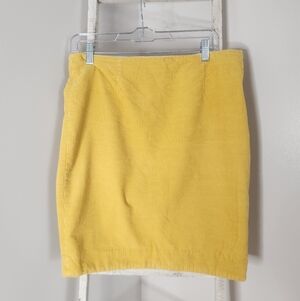Anthropologie Maeve Womens Size 10 Yellow Corduroy 100% Cotton Skirt